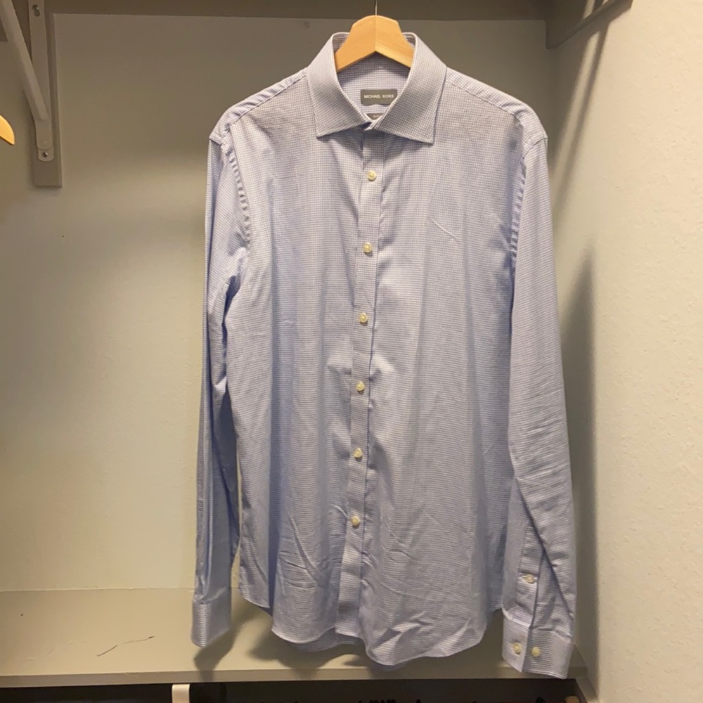 Michael Kors blue and white dress shirt!